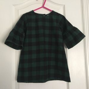 Green/Black Plaid Dress Size 2T